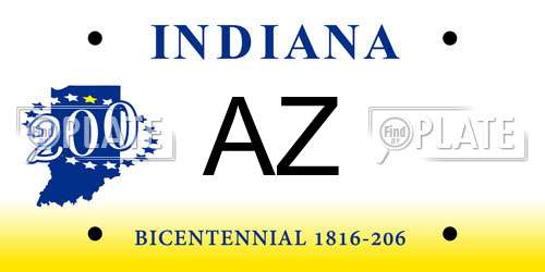 AZ Indiana License Plate