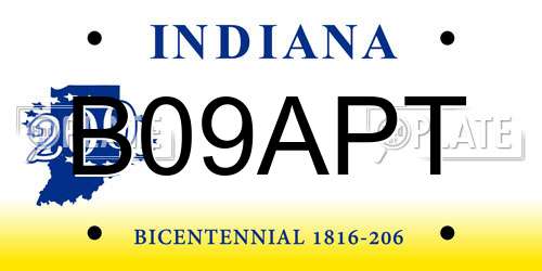 B09APT Indiana License Plate
