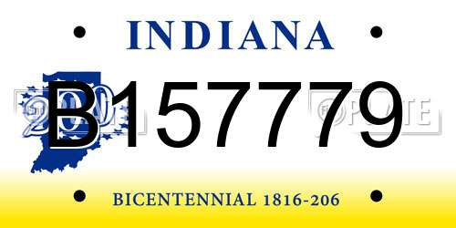 B157779 Indiana License Plate