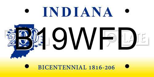B19WFD Indiana License Plate