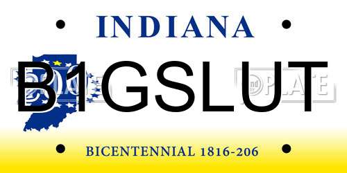 B1GSLUT Indiana License Plate