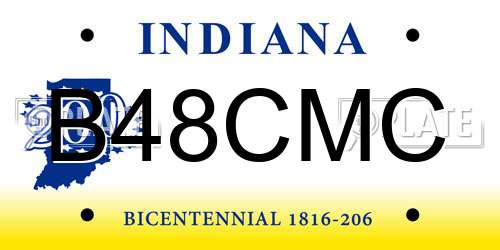 B48CMC Indiana License Plate