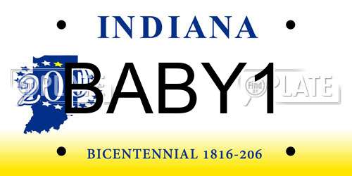 BABY1 Indiana License Plate