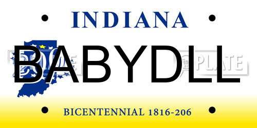 BABYDLL Indiana License Plate