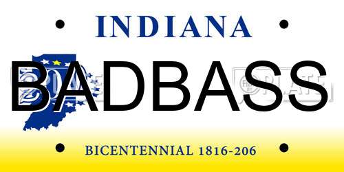 BADBASS Indiana License Plate