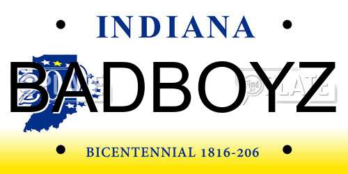 BADBOYZ Indiana License Plate
