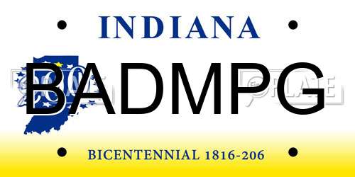 BADMPG Indiana License Plate