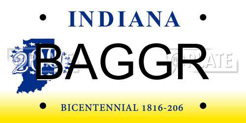 BAGGR Indiana License Plate