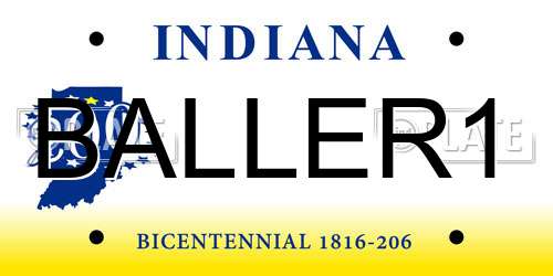 BALLER1 Indiana License Plate