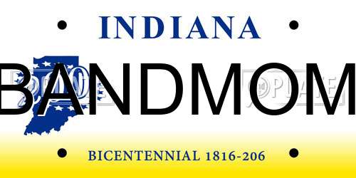 BANDMOM Indiana License Plate