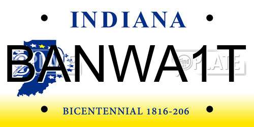 BANWA1T Indiana License Plate