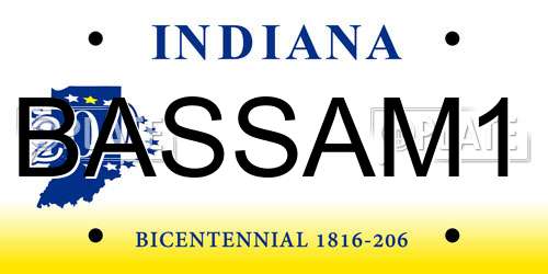 BASSAM1 Indiana License Plate