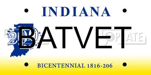 BATVET Indiana License Plate