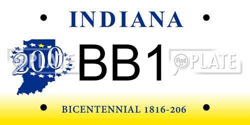 BB1 Indiana License Plate