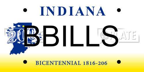 BBILLS Indiana License Plate
