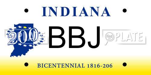 BBJ Indiana License Plate