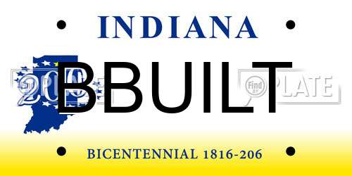 BBUILT Indiana License Plate