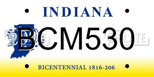 BCM530 Indiana License Plate