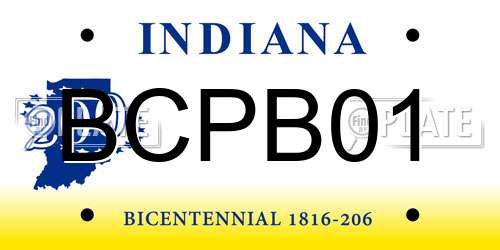 BCPB01 Indiana License Plate