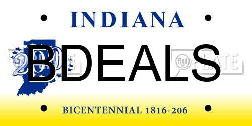 BDEALS Indiana License Plate