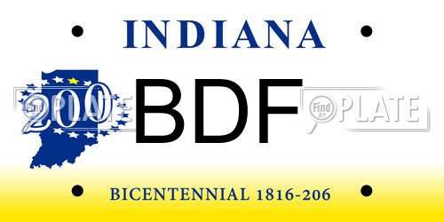 BDF Indiana License Plate