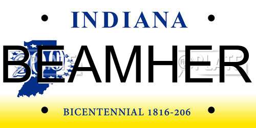 BEAMHER Indiana License Plate