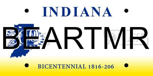 BEARTMR Indiana License Plate