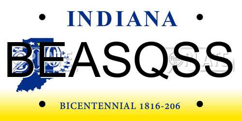 BEASQSS Indiana License Plate