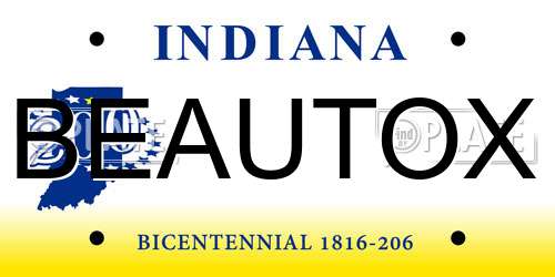 BEAUTOX Indiana License Plate