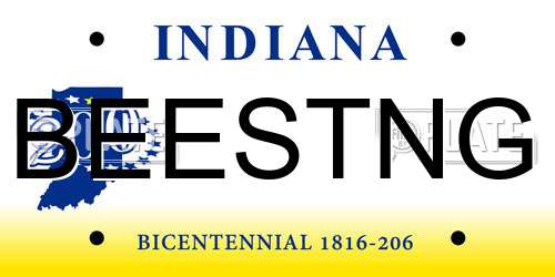 BEESTNG Indiana License Plate
