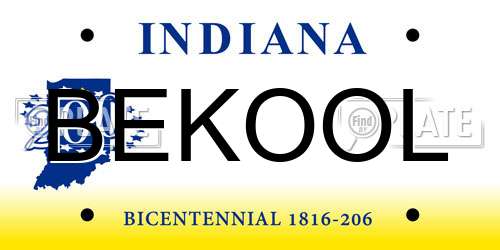 BEKOOL Indiana License Plate