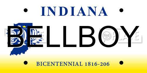 BELLBOY Indiana License Plate