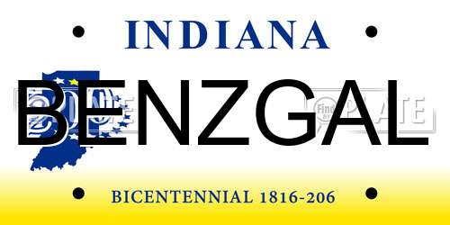 BENZGAL Indiana License Plate