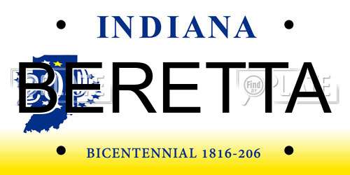 BERETTA Indiana License Plate