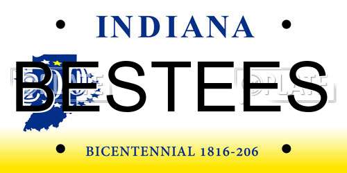 BESTEES Indiana License Plate