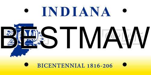 BESTMAW Indiana License Plate