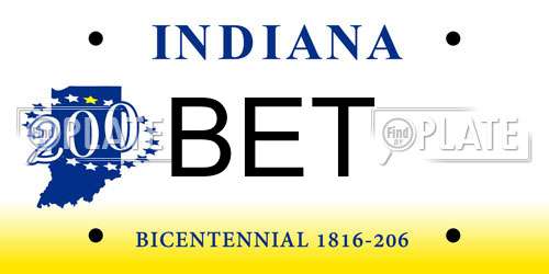 BET Indiana License Plate