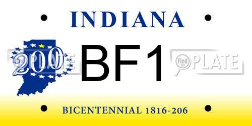 BF1 Indiana License Plate