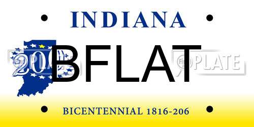 BFLAT Indiana License Plate