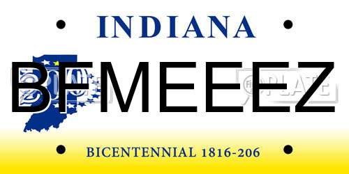 BFMEEEZ Indiana License Plate