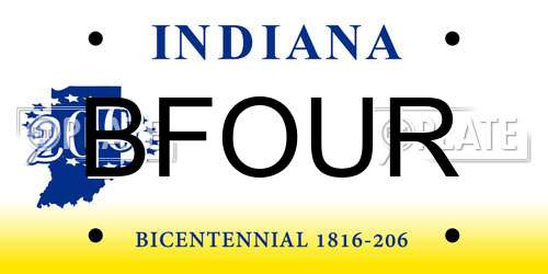 BFOUR Indiana License Plate