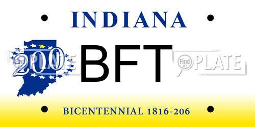 BFT Indiana License Plate