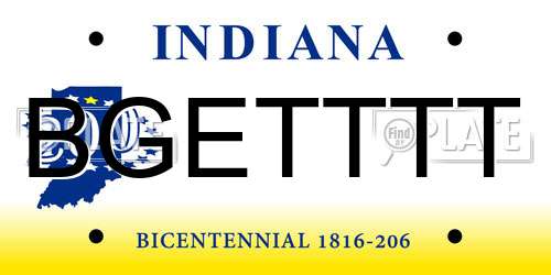 BGETTTT Indiana License Plate