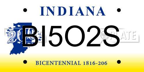 BI5O2S Indiana License Plate