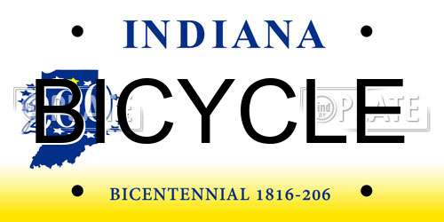 BICYCLE Indiana License Plate