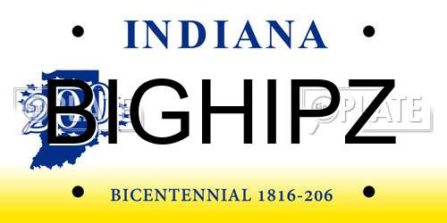BIGHIPZ Indiana License Plate