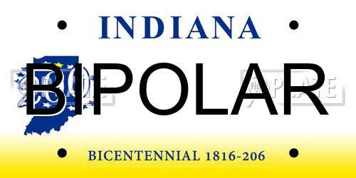BIPOLAR Indiana License Plate