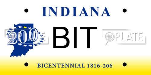 BIT Indiana License Plate