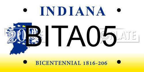 BITA05 Indiana License Plate