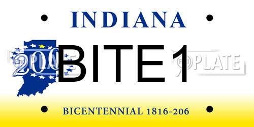 BITE1 Indiana License Plate
